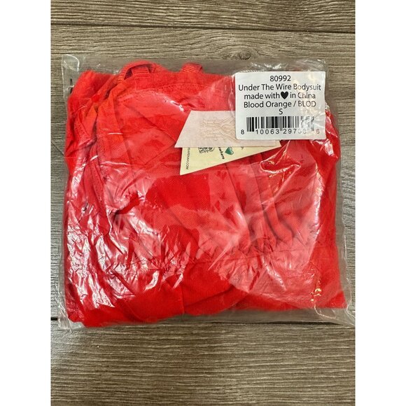 We Are HAH x Revolve NWT Under The Wire Mesh Bodysuit in Blood Orange - Picture 2 of 12